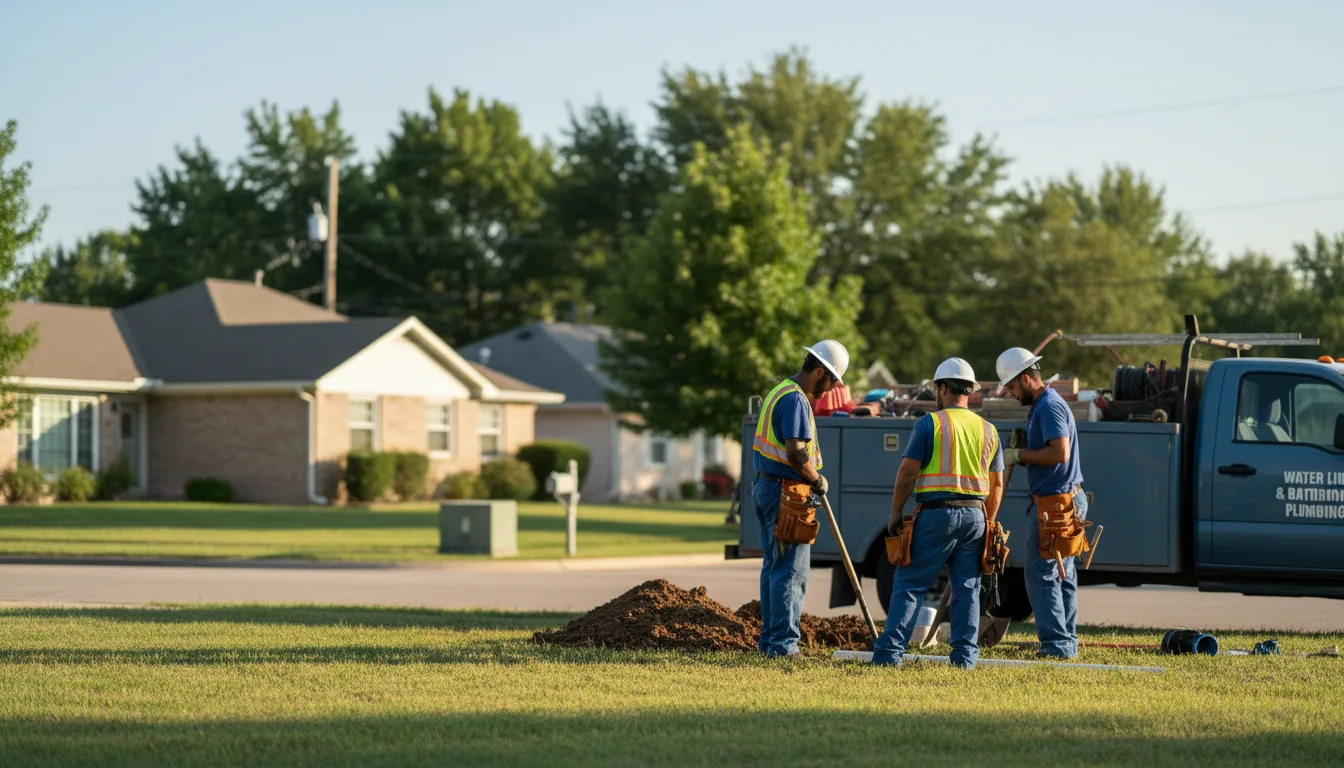 Residential water line and bathroom plumbing service in Slinger, WI
